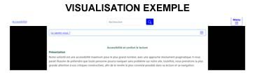 Visualisation exemple texte noir sur fond blanc